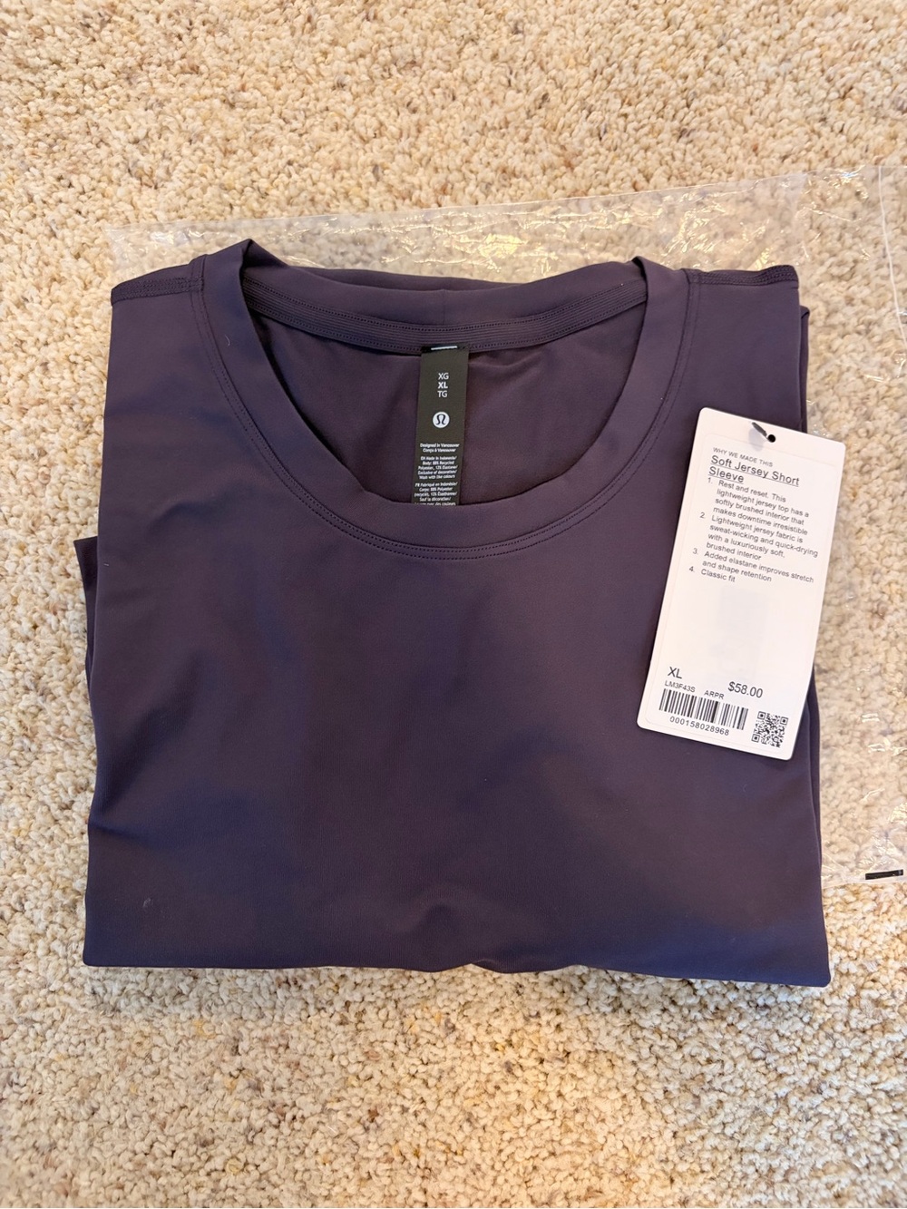 Lululemon Soft Jersey Short Sleeve - Purple